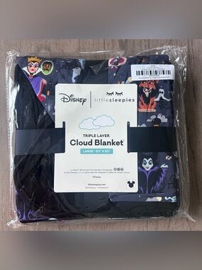 Little Sleepies Disney Villains Cloud Blanket Large 50x50 NWT Bamboo